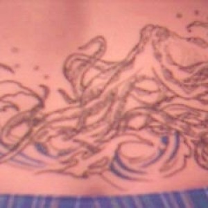 laleciadavis' octopus tattoo (lower back)