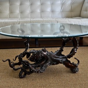 Bronze octopus coffee table: 'Cephalopod'