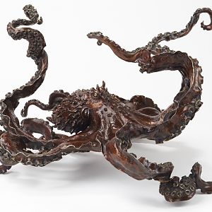 Bronze octopus sculpture version